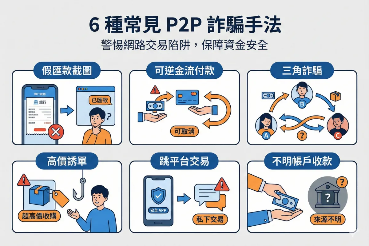 P2P 詐騙是什麼？詐騙交易與安全交易的差別在哪？